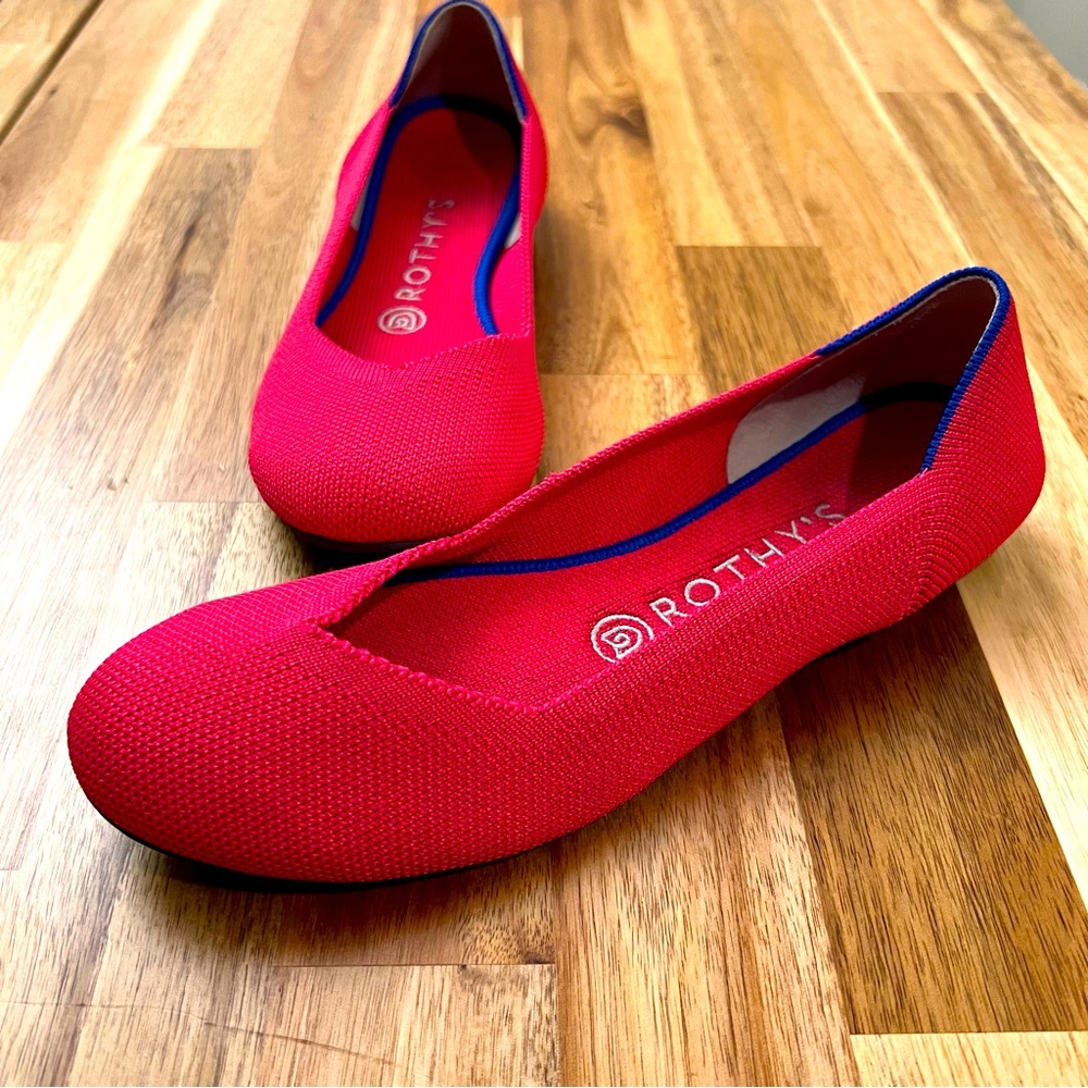 Hot pink Rothy’s round flats 💕 size 7.5